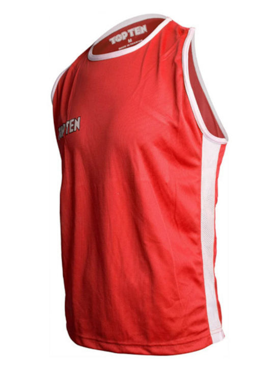 Top Ten Ανδρική Κοντομάνικη Μπλούζα TPN-1929-TS-RD για Boxing Κόκκινη