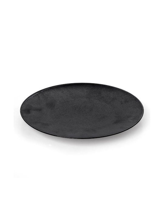 Cryspo Trio Plate Shallow made of Porcelain Black with Diameter 27cm 6pcs