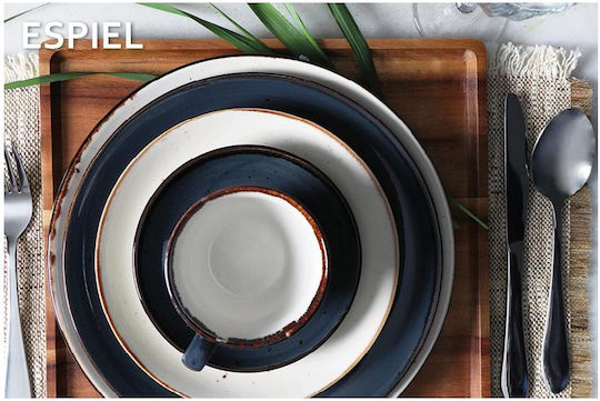 Espiel Terra Grey Plate Shallow Grey with Diameter 26cm