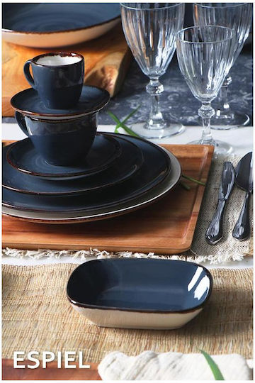 Espiel Terra Grey Plate Shallow Grey with Diameter 26cm