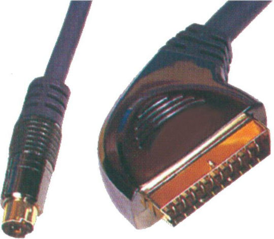 X-treme Cable Scart male - S-Video male 1.5m Black CR-637/1.5M