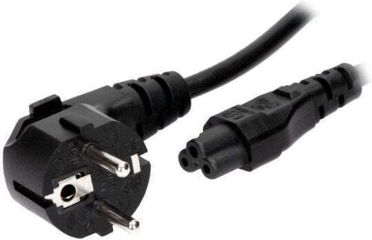 Schuko - IEC C5 Cable 1.5m Μαύρο