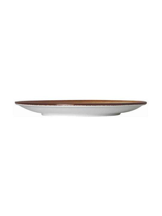 GTSA Sahara Plate Shallow made of Porcelain Brown with Diameter 20cm