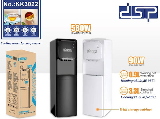 DSP Dozator de Apă de Podea cu Sticlă KK3022 Inox cu Dulap și Apă Rece 1.5l/h