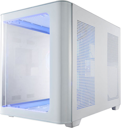 FSP/Fortron S380 Gaming Midi Tower Κουτί Υπολογιστή με Πλαϊνό Παράθυρο και RGB Φωτισμό Λευκό