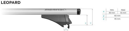 Menabo Leopard Silver Xl Roof Bars Bmw X5 G05 2019+