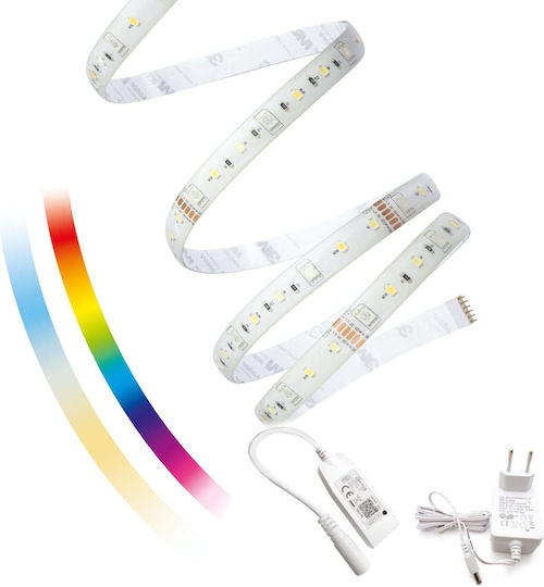 Spectrum Smart LED-Streifen Wi-Fi 220V RGBW Licht 5m mit Netzteil, Fernbedienung & WiFi-Controller