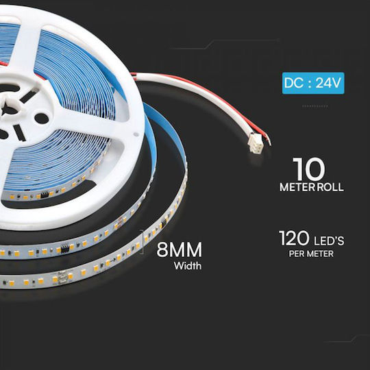 V-TAC LED Strip 24V Cold White Light 10m Type SMD2835