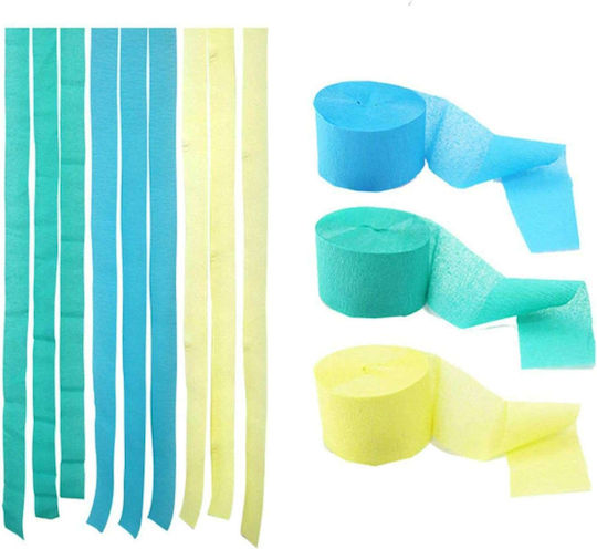 Thick Stretchable Crepe Ribbons Multicolour Set of 6 Pieces