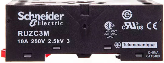 Schneider Electric Relay Stand Electrical Panel Plug RGZ 10A 250V RUZC3M