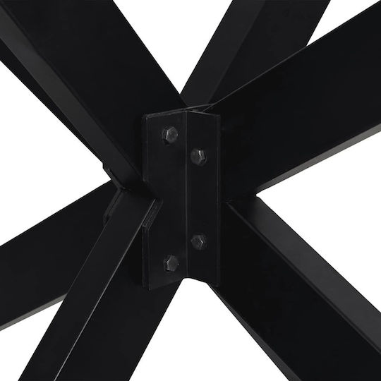 vidaXL Table Stand made of Metal Black Velvet-Black Metal 98x58x42cm