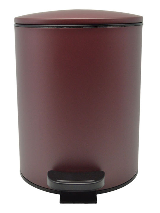 Ankor Inox Bathroom Basket 5lt Burgundy