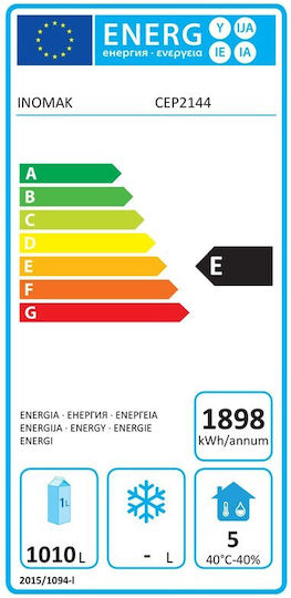Inomak Frigider comercial cu cameră cu 2 uși L144xA86.8xÎ210cm