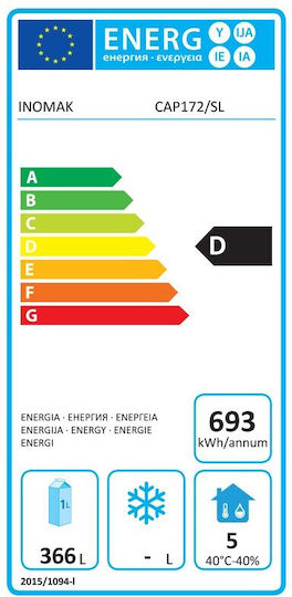 Inomak Frigider comercial cu cameră L72xA76.8xÎ210cm