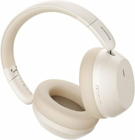 Baseus Bass 35 Max Wireless / Wired On Ear Headphones with 46 hours of Operation and Quick Charge White