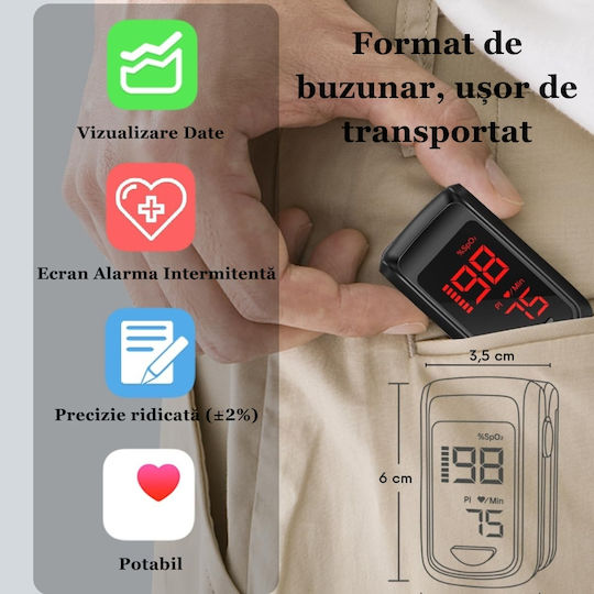Profesional Oximetru Degetul Transparent