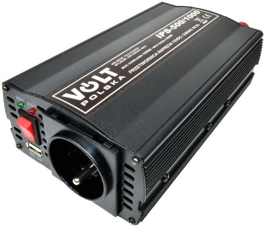 Volt Polska Invertor Auto Modificat Sine Wave 1000W pentru Convertirea 12V DC în 230V AC
