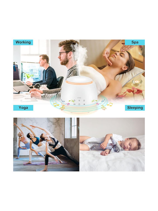 Naturklang-Aromatherapie-Diffuser-Gerät mit Beleuchtung Weiß