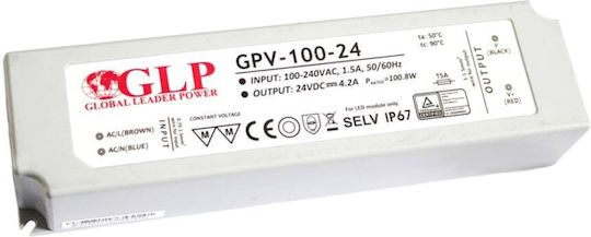 MPL LED Захранване Водоустойчиво IP67 Мощност 100W с Изходно Напрежение 24V