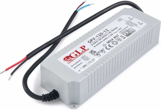 MPL Τροφοδοτικό LED Στεγανό IP67 Ισχύος 120W με Τάση Εξόδου 12V