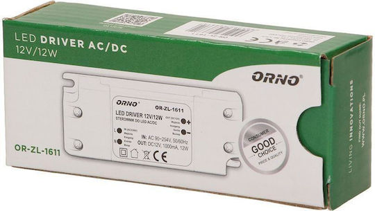 Orno LED-Netzteil IP20 Leistung 12W mit Ausgangsspannung 12V