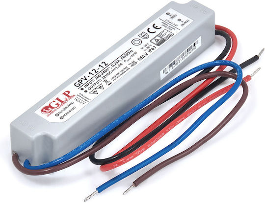 Premium Lux 2 Τροφοδοτικό LED Στεγανό IP67 Ισχύος 12W με Τάση Εξόδου 12V