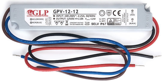 Premium Lux 2 Τροφοδοτικό LED Στεγανό IP67 Ισχύος 12W με Τάση Εξόδου 12V