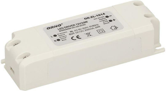 Orno LED-Netzteil IP20 Leistung 24W mit Ausgangsspannung 12V