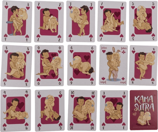 Kamasutra Comic Deck of 54 Cards Compressed Paper 6.5x2x9