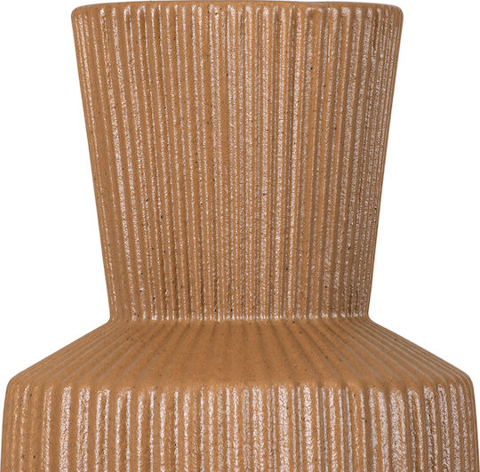 GloboStar Βάζο Κεραμικό Amalfi Πορτοκαλί Φ9.5xΥ25cm