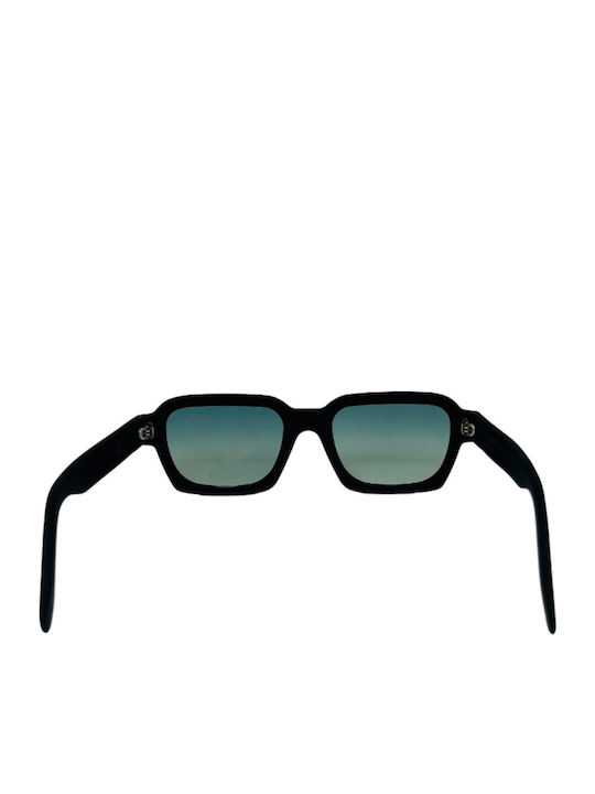 Retrosuperfuture Caro Unisex Sunglasses with Black Plastic Frame and Turquoise Lens CARO-AC6