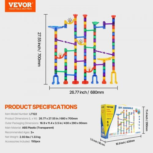 Vevor Plastic Construction Toy for Children 3+ years+ Years