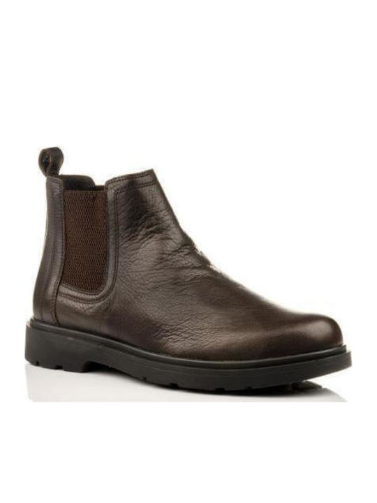 Coffee Spherica Leather Chelsea Boots Anatomical Coffee