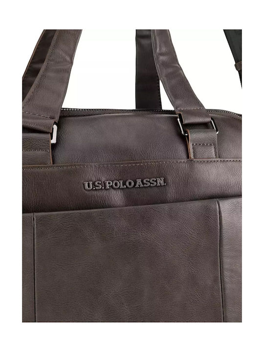 U.S. Polo Assn. Men's Briefcase Brown