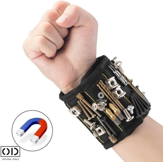 Brățară Magnetică pentru Ținut Șuruburi Cuie Ancore 15 Magneți Neodim Puternici Reglabilă Neagră Oferte Originale