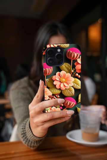 Sonique 3D Blumen Serie Hülle für Xiaomi Redmi 10 Redmi 10 2022 Lachsfarben