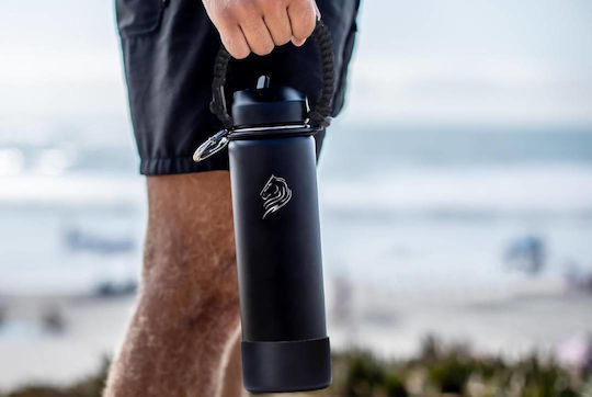 Cool'NMore Jet Бутилка Термос Неръждаема Стомана Без BPA 750ml Черна с Мундщук Сламка Примка и Дръжка