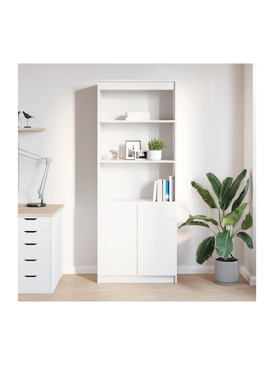 Bücherregal Weiß 70x35x180cm