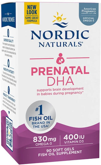 Nordic Naturals Prenatal DHA Fish Oil 830mg 90 softgels