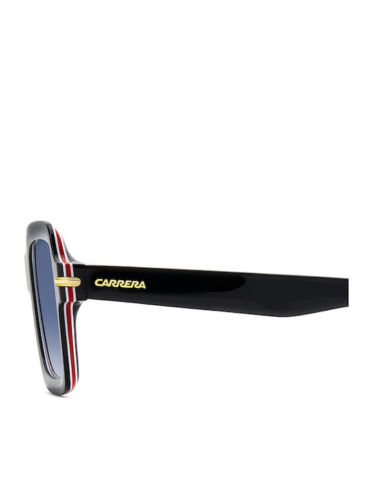 Carrera Men's Sunglasses with Black Horn-Rimmed Frame and Grey Gradient Lens 358/S 2M2/08
