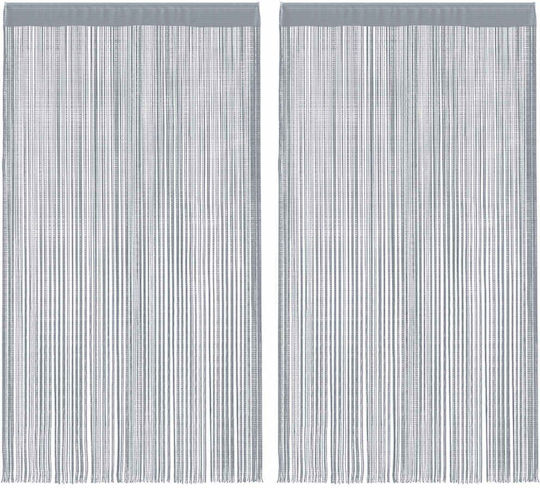 vidaXL Fabric Door Curtain Gray 100x250cm 4102049