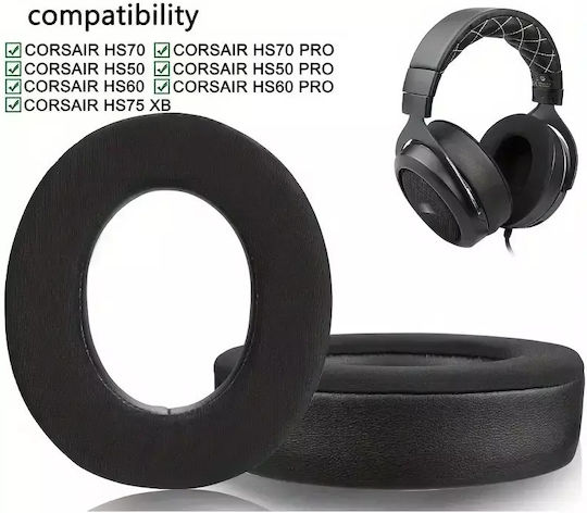 Corsair HS70 Pro HS60 Pro HS50 Pro Kopfhörer Ersatz-Ohrpolster Paar Schwarz