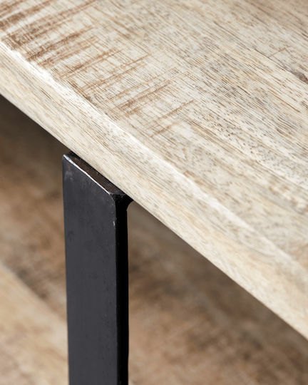 Κονσόλα από Μασίφ Ξύλο Natural Mango Wood Μ90xΠ30xΥ75εκ.