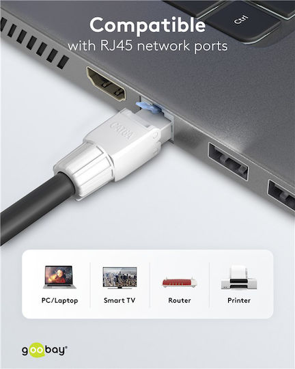 Goobay Βύσμα Rj45 65941 Cat 6a Utp Tool-free Λευκό