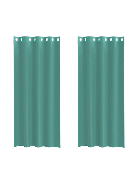 vidaXL Curtain Window with Grommet Turquoise 140x245cm