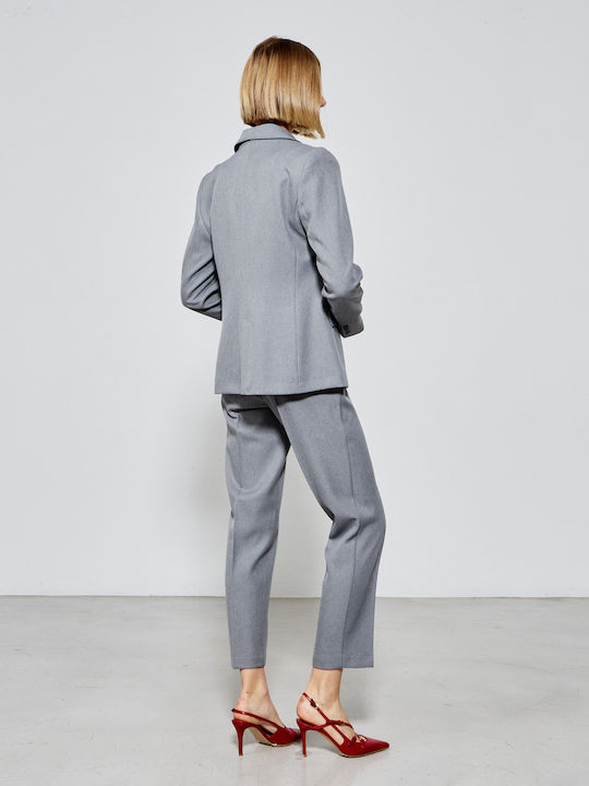 Passager Women's Waisted Blazer Grey