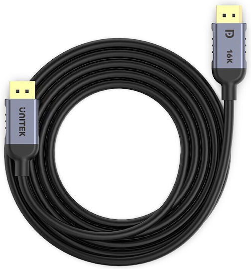 Unitek Cable DisplayPort male - DisplayPort male 2m Μαύρο (C1628GY01-2M)