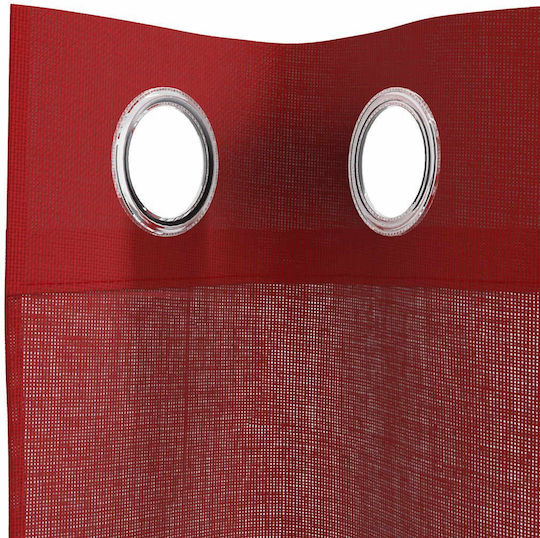vidaXL Set Perdele Fereastra Cu Capse Roșii 140x175cm
