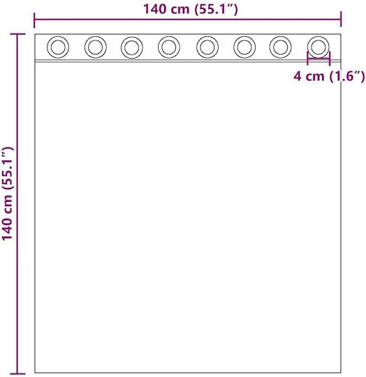 vidaXL Комплект Пердета И Завеси За Прозорец С Копчета Тюркоазени 140x140см