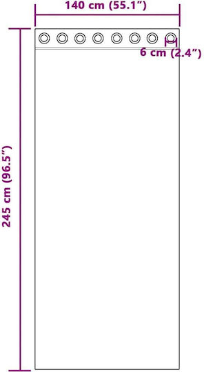 vidaXL Set Vorhänge mit Grommets Voile Rote 140x245cm